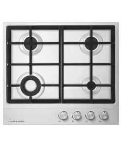 More details for hob fisher &amp; paykel cg604dlpx1 built-in gas hob stainless steel – lpg gas