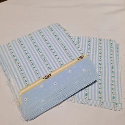 Vtg Daisy Kingdom Cotton Fabric Pre-Cut Quilt Squares 6" Lot Of 53- 2 Designs  - Image 1 of 4