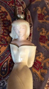 Dreamy Lady Sculpture FAIP Mid Century Table Lamp 17" Figure 28" Total F.A.I.P. - Picture 1 of 10