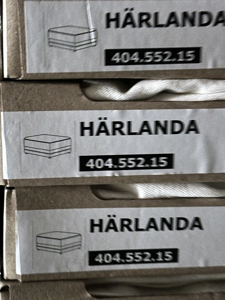 Ikea HARLANDA Reposapiés Otomano con Inseros de Almacenamiento Cubierta Blanca 404.552.15 Nuevo Foto 1 de 1