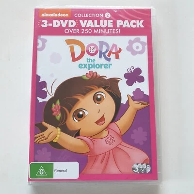 Dora the Explorer 3-DVD Value Pack (2016, 3-Disc) PAL Region 4 (260 Mins) RARE - Image 1 of 4