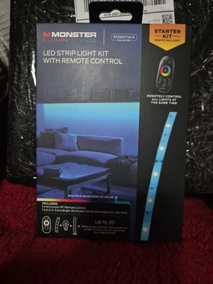 MONSTER Illuminessence LED STRIP LIGHT KIT with Remote Control NEW IN BOX! - Image 1 of 2