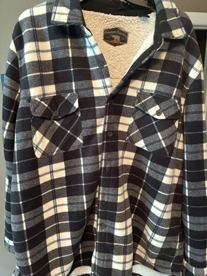freedom foundry mens flannel shirt Jacket Sherpa Lined XXL - Image 1 of 4
