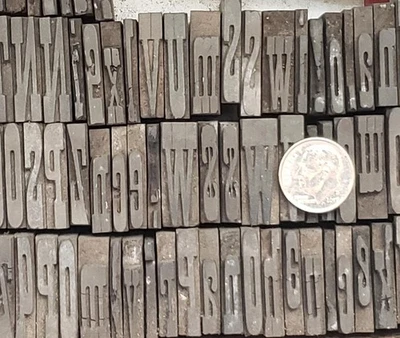 Alphabets Letterpress WOOD Type 6line  French Antique XXX Condensed  MW30 - Image 1 of 4