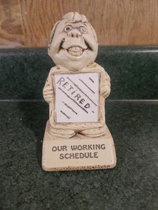 Vintage Paula Figurine Sillisculpt Our Working Schedule Retired - Picture 1 of 2
