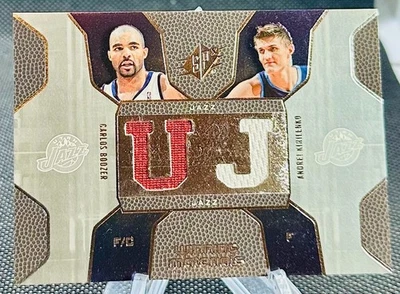 2007-08 Upper Deck SPx Winning Materials Utah Jazz Doble Jersey Boozer Kirilenko Foto 1 de 2