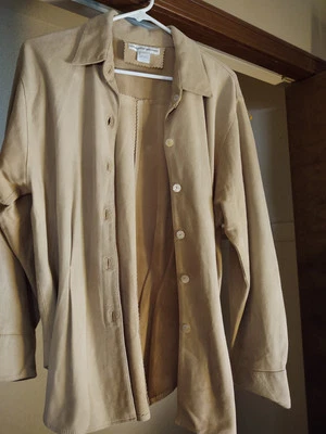  Abrigo Coche 100% Cuero Camel Retro Mad Men Ciudad de Nueva York  Foto 1 de 4