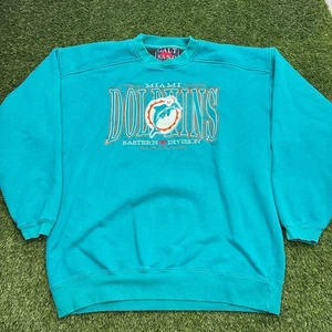 Vintage Miami Dolphins Sweatshirt Mens 2XL XXL Pullover NFL Football Galt - Picture 1 of 7
