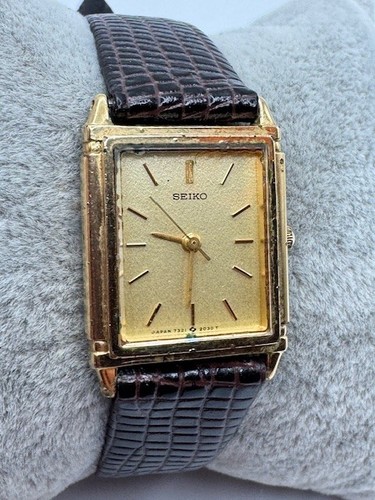 Works VTG SEIKO 1421-5619 Ladies Gold Tone Quartz Watch New Battery 18mm Fit 6.5 Vtg Seiko Ladies Gold Tone Dress Watch Quartz 16mm Running  main image 2