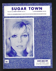 Partituras antiguas de Nancy Sinatra Sugar Town 1966 Lee Hazlewood - Imagen 1 de 1