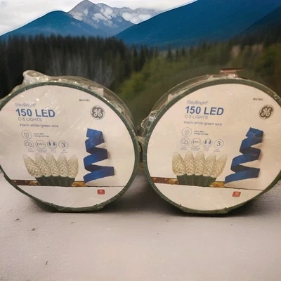 ¡NUEVO! (2) Cadena de luces GE StayBright 150 LED C5 - Blanco cálido - ENVÍO GRATUITO Foto 1 de 4