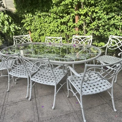 Juego de asientos de patio TROPITONE para 8, MUEBLES DE EXTERIOR Foto 1 de 4