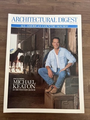 Architectural Digest Magazine June 1997 Michael Keaton Country Houses Vintage Ad - Image 1 of 4