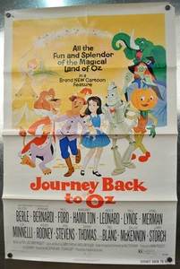 Journey Back To Oz Original SS One Sheet Movie Poster 1974 27 x 40 Rolled Folded - Picture 1 of 1