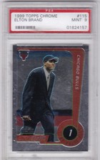 1999-00 Topps Chrome Elton Brand PSA 9 Mint Chicago Bulls Rookie RC Hall of Fame