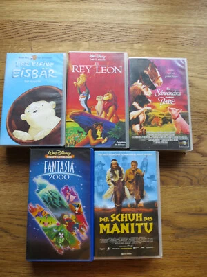 5xVHS Videocassetten Kinderkassetten Kinderfilme Fantasia 2000/Der kleine Eisbär - Bild 1 von 2