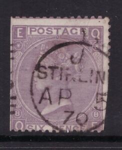 Queen Victoria 1867 6d Spray watermark SG 109 plate 8 SON DATED STIRLING CDS QE