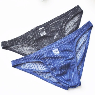 2PZ/LOTTO slip uomo sexy a rete vita bassa bikini mutandine marsupio mutandine intimo - Immagine 1 di 4