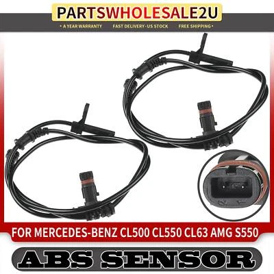 Sensor de velocidad de rueda ABS frontal 2 piezas para Mercedes-Benz CL550 CL600 CL63 AMG Foto 1 de 4