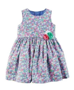 Carter's Girls Dress - Floral Sateen Baby (18 Mo.) 2 Piece NWT - Picture 1 of 2