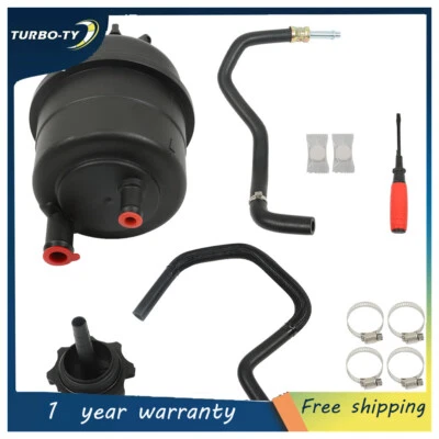 Power Steering Reservoir &Hose Kit For Bmw 525i 528i 550i Z3 X5 Plastics Black - Image 1 of 4