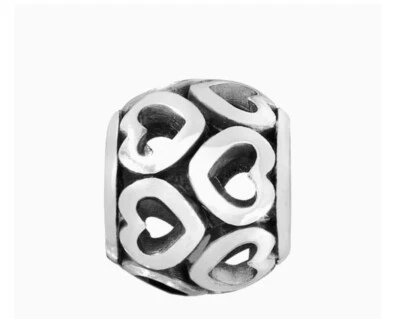 Brighton Open Heart Silver ABC Bead NUEVO Foto 1 de 2