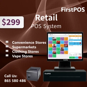 All-in-One POS System, Touchscreen, Cash Drawer, Receipt Printer, Till System - Picture 1 of 8