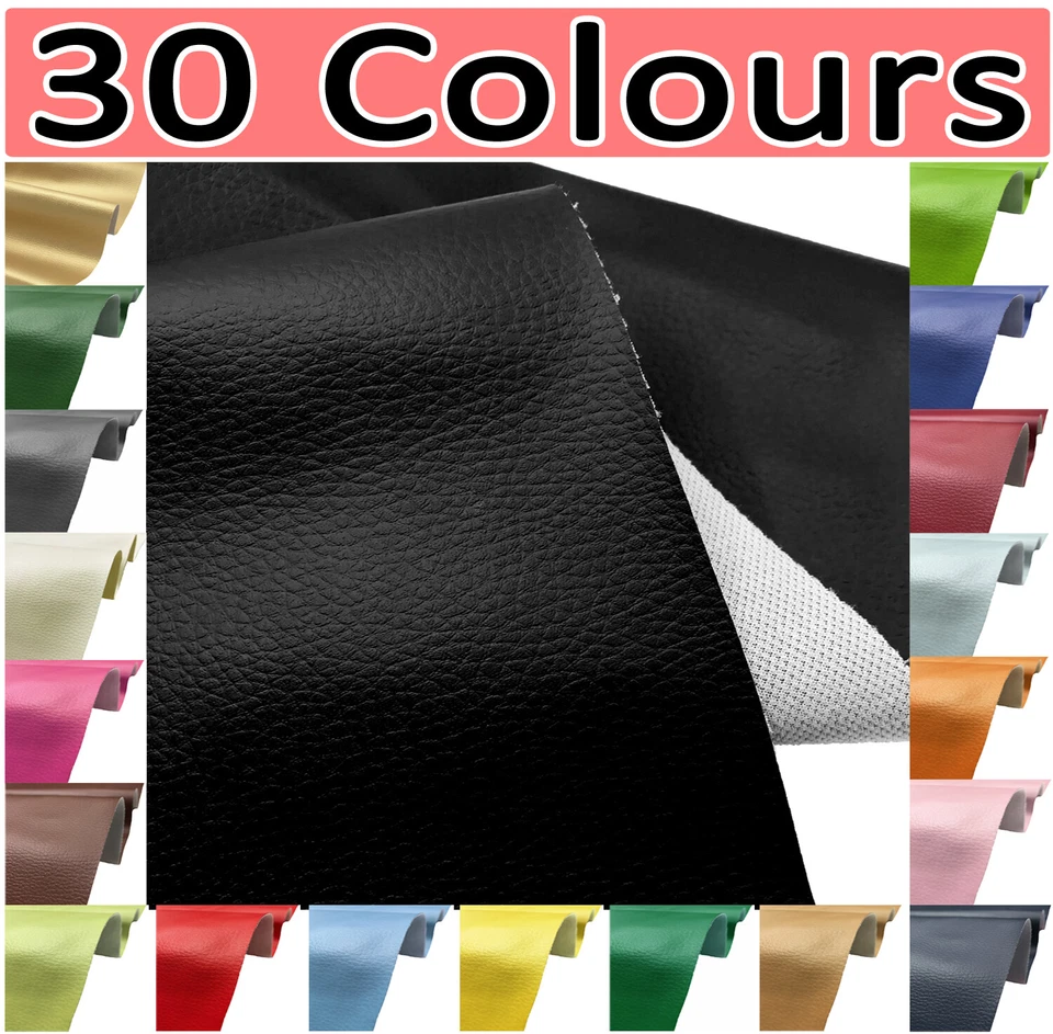 Faux Leather Fabric Soft Material Grained Waterproof Leatherette Upholstery Car - Image 1 of 1