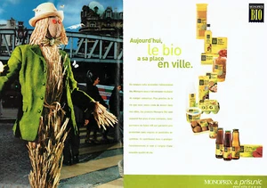 Publicité Advertising 107  2000   Magasins Monoprix Prisunic (2p)  produits Bio - Picture 1 of 1