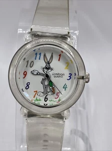 Vintage Armitron 1994 Warner Bros. Bugs Bunny Clear Band 2200/57- New Battery - Picture 1 of 9