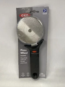 Oxo Pizza Cutter Stainless Steel Blade Soft Black Handle Softworks Wheel Slicer  - Picture 1 of 2