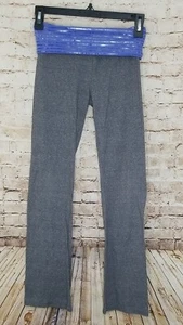 So Girls Size 10 Fold Over Yoga Pants Bootcut Gray Blue - Picture 1 of 5