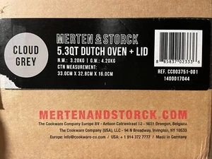 Merten & Storck 5.3qt Enameled Iron Dutch Oven Cloud Grey Thinner and Stronger - Picture 1 of 5