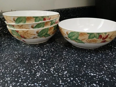 ROYAL DOULTON EDENFIELD CEREAL BOWLS X 4 - Image 1 of 3