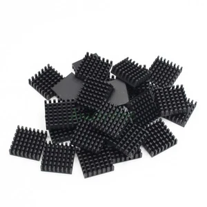 100pcs 28mm*28mm Aluminium Heatsink For GPU RAM Chipset Cooling w/Thermal Glue - Picture 1 of 6