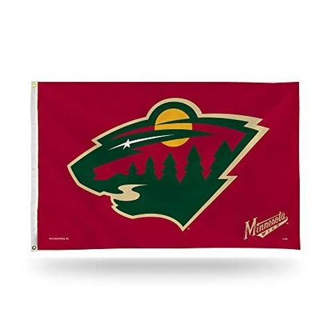 Rico Industries Minnesota Wild Red Flag - 3 x 5 Foot Flag Cover