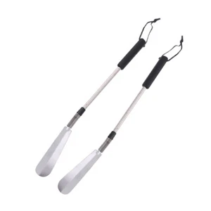 2 Pcs Retractable Shoehorn Elder Man Long Handle for Seniors Extend - Picture 1 of 12