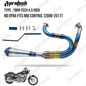 Exhaust Custom Harley-Davidson Dyna FXD 2 INTO 1 1999-2017 - Picture 1 of 3