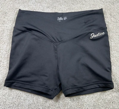 Justice Girls Size M (10) Black Pull-On Shorts Yoga Athletic - Image 1 of 4