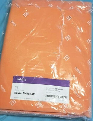 Palette by Gee Di Moda 120" ROUND Table Cover, Orange (19-GDMPOR) - Image 1 of 2