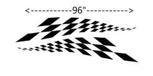 Checkered Race Flag DECAL STICKER RV TRAILER CAMPER TRUCK BOAT Graphics Wrap - Picture 1 of 1