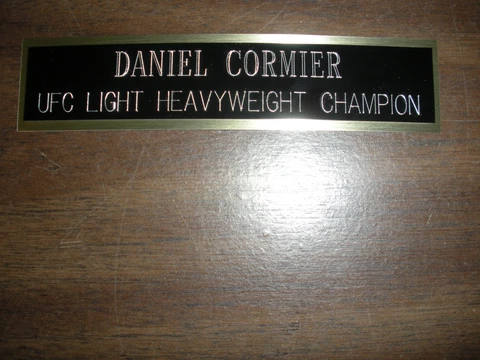 DANIEL CORMIER (UFC) NAMEPLATE FOR SIGNED TRUNKS DISPLAY/PHOTO/PLAQUE Cover
