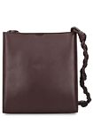 Jil Sander Tangle Padded Medium Dark Earth Brown Leather Shoulder Bag New