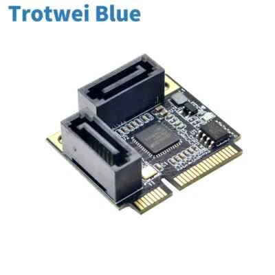 Add On Cards Mini PCI-E PCI Express to 2 Ports SATA 3.0 Converter SSD HDD SATA3 - Image 1 of 4