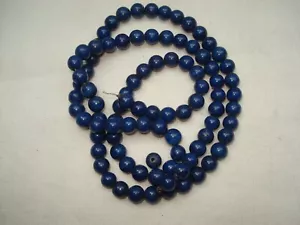 Perles anciennes en Verre Bleu couleur Lapis - Imagen 1 de 7