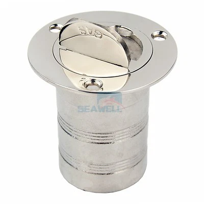 2" Marine Keyless Boat Fuel Gas Deck Fill / Filler 316 Stainless Steel 50mm - Image 1 of 4