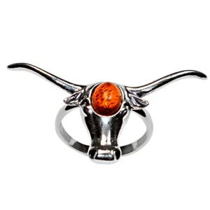 4.6g Authentic Baltic Amber 925 Sterling Silver Ring Jewelry N-A7480 s.6.5 - Picture 1 of 1