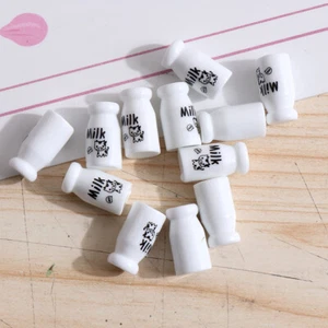 1/12 Scale Dollhouse Miniature -Set of 10 Milk Bottles Drinks Kitchen Accessory  - Picture 1 of 12