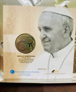 50 Pesos Commemorative Papal Coin - Pope Francis 2015 Philippines Mint Condition