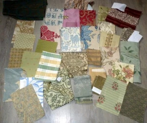 Designer Lot 35 EMBROIDERED BROCADE SAMPLE SWATCHES Lee Jofa GP & Baker Kravet - Picture 1 of 4